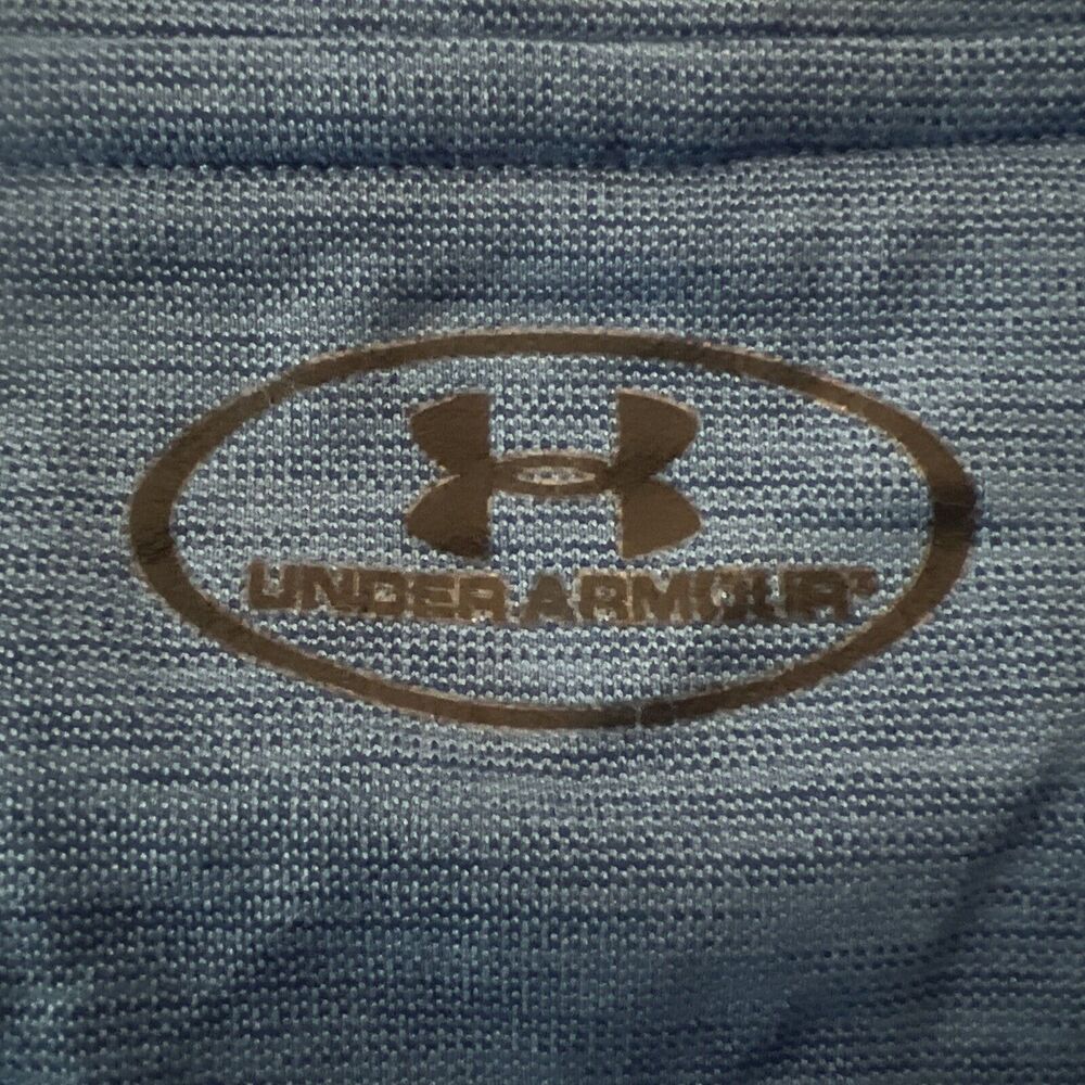 Under Armour Shirt Mens Medium Heather Blue Loose Fit Casual Workout Athleisure - Picture 5 of 6